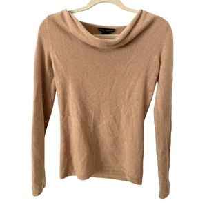 Elena Solano 100% Italian Cashmere Long Sleeve tan‎ Sweater. S